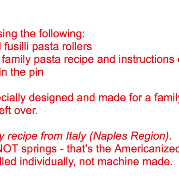 2 Pasta Fusilli Stainless Steel Pins & Recipe - Picture 6 of 8